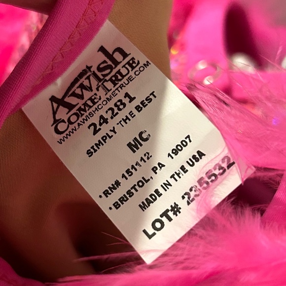 Sequined Jazz long-sleeved body suit with feathered boa - Picture 3 of 4